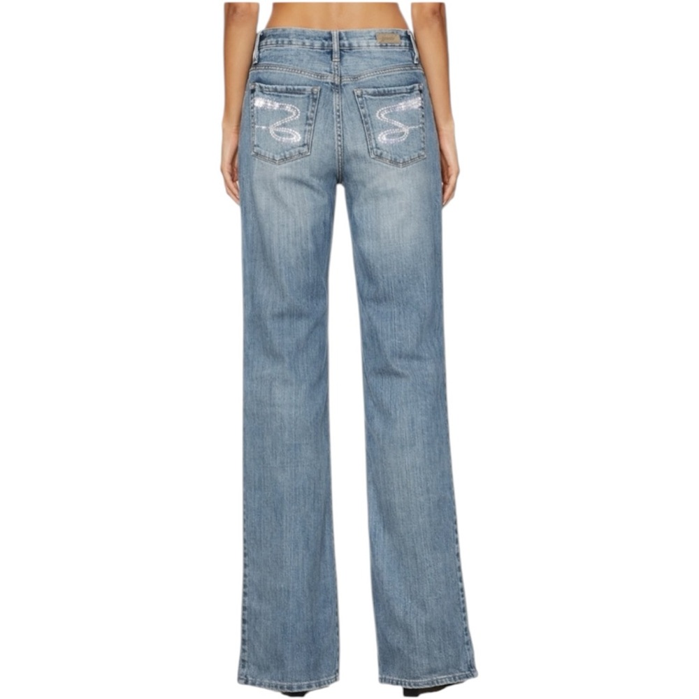 VTG Seven7 Premium Denim Y2K Bootcut Jeans Sequin Streetstyle Pocket 📐16